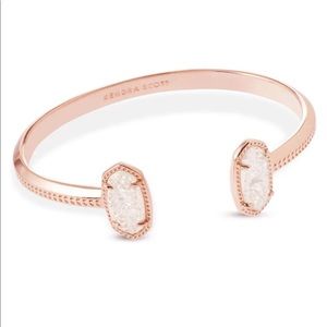 Kendra Scott Rose Gold Iridescent Drusy Cuff Bracelet